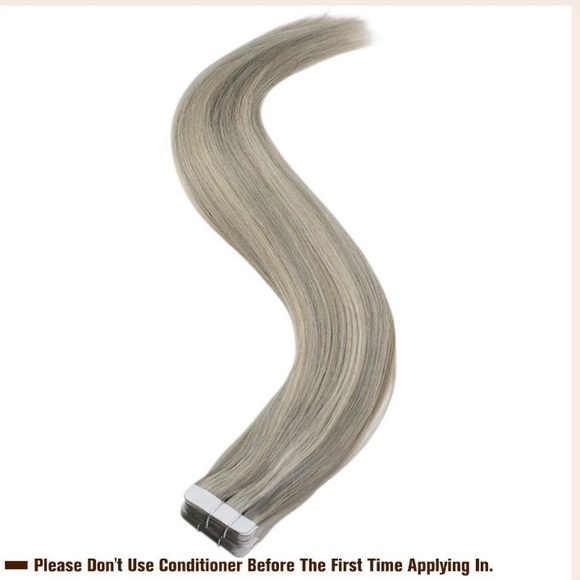 ✨ 22” #60 GRAY HUMAN HAIR TAPE INS
1 PACK main image 3